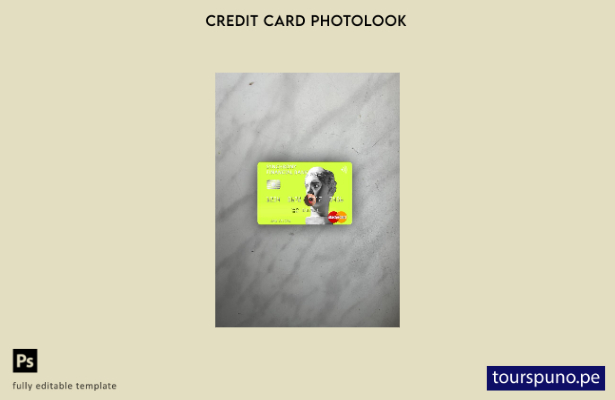 listo para imprimir plantilla frontal de aspecto fotográfico de mastercard d 166